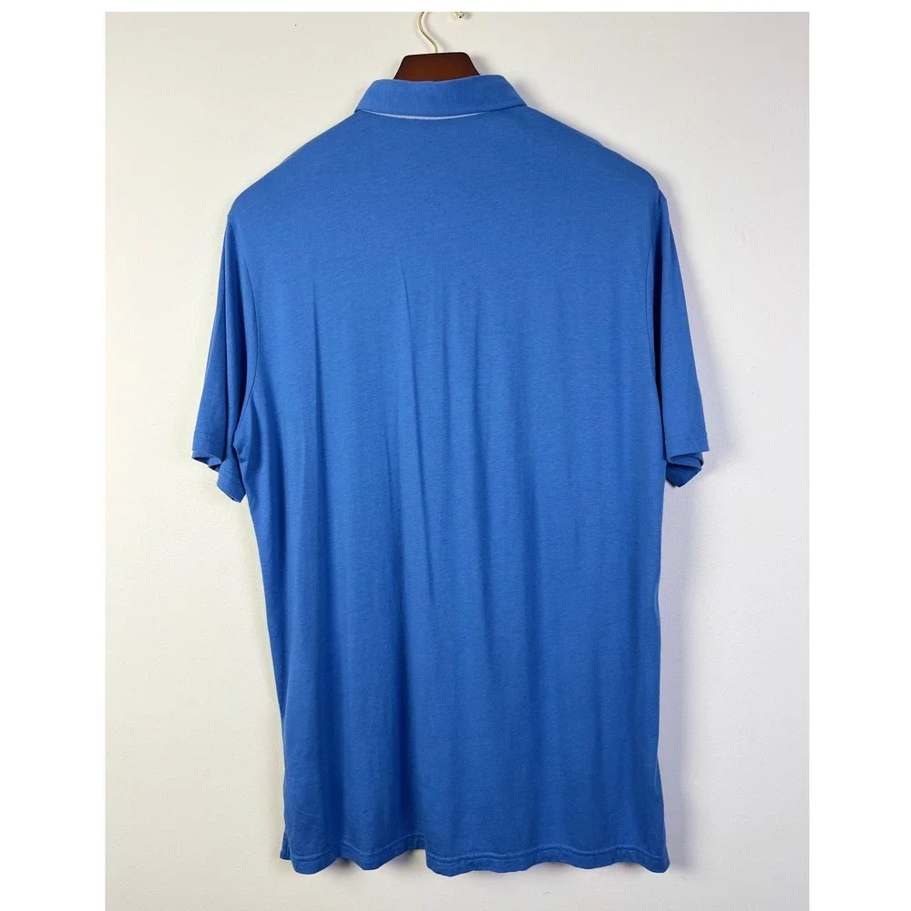 Polo Golf Preppy Ralph Lauren‎ Soft Polo Shirt Golf Pocket Blue XXL